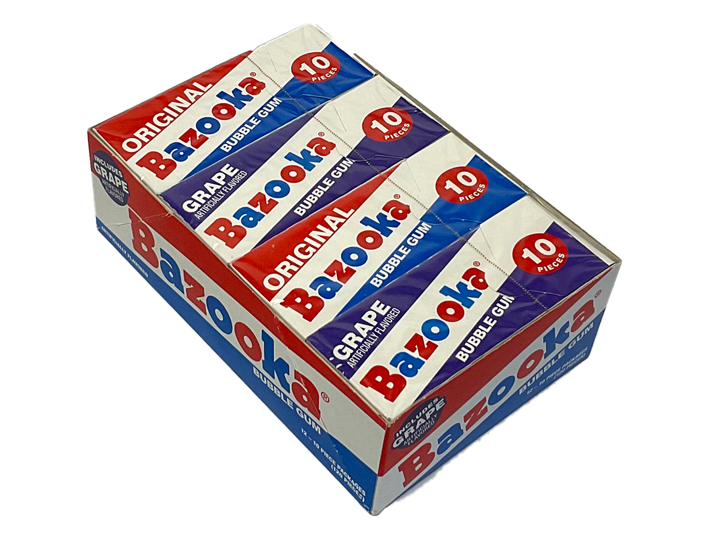Bazooka Bubble Gum - 10 piece Wallet - box of 12
