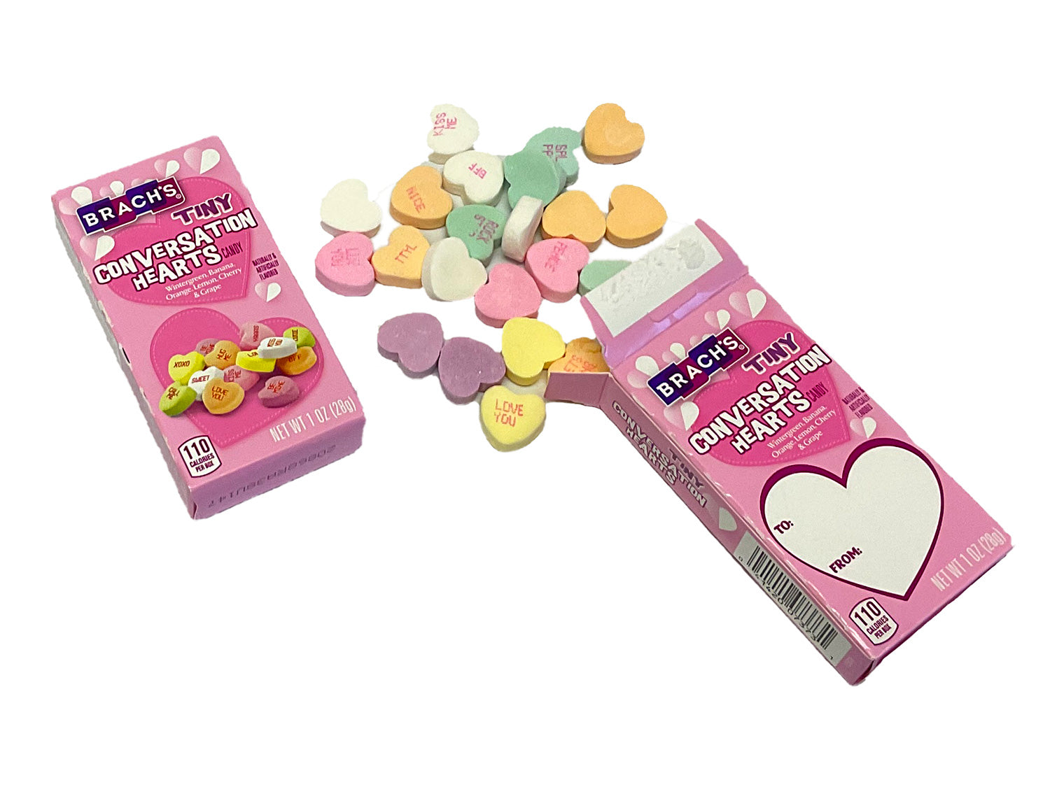 1 Box of Mini Conversation Hearts Candy Hearts for Valentine's Day