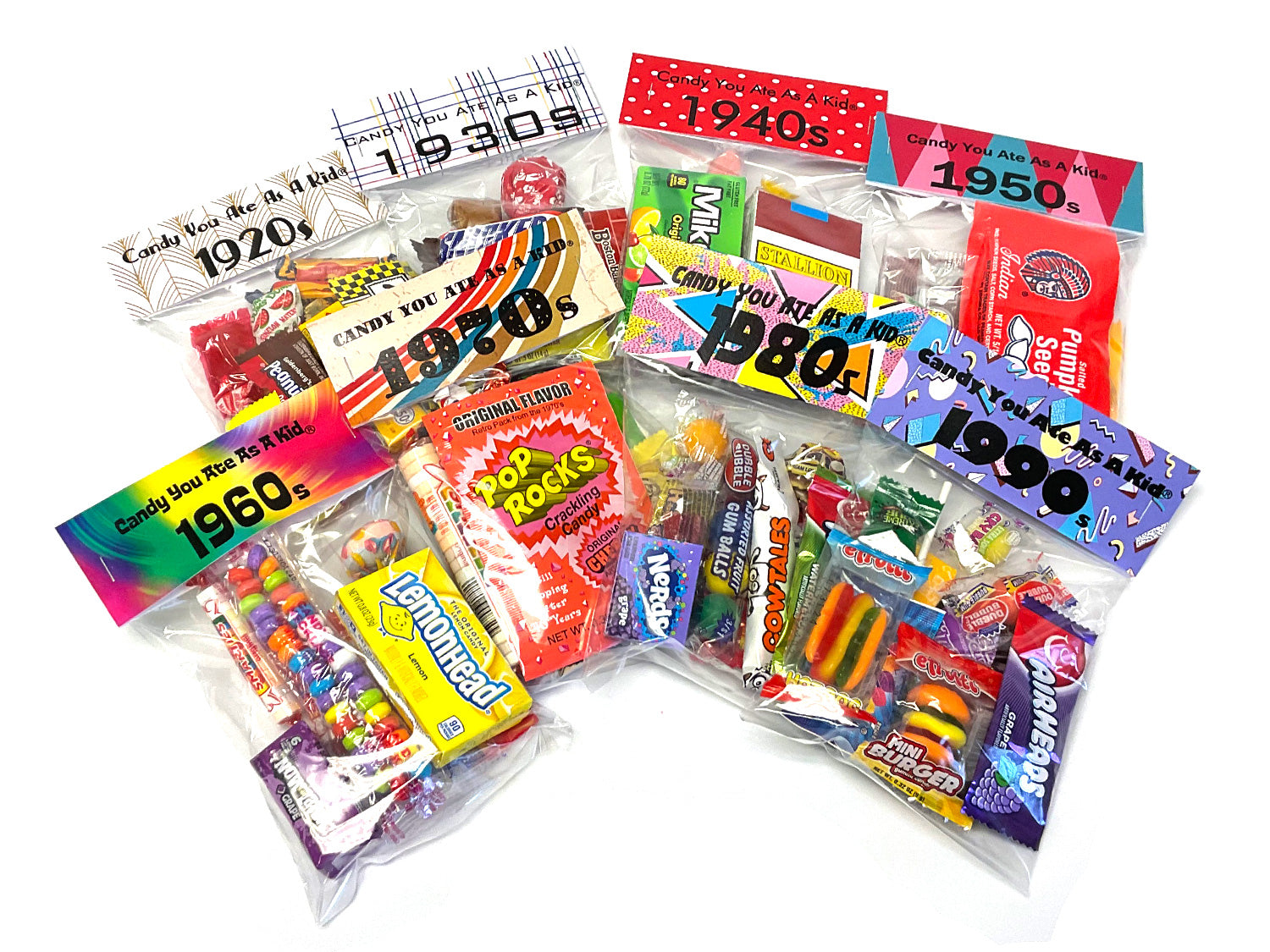 Candy you ate as a kid decade bags