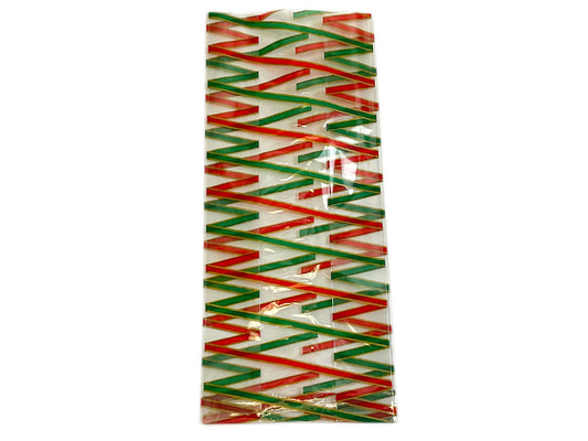 Party Favor Bags - Red Green & Gold Stripes