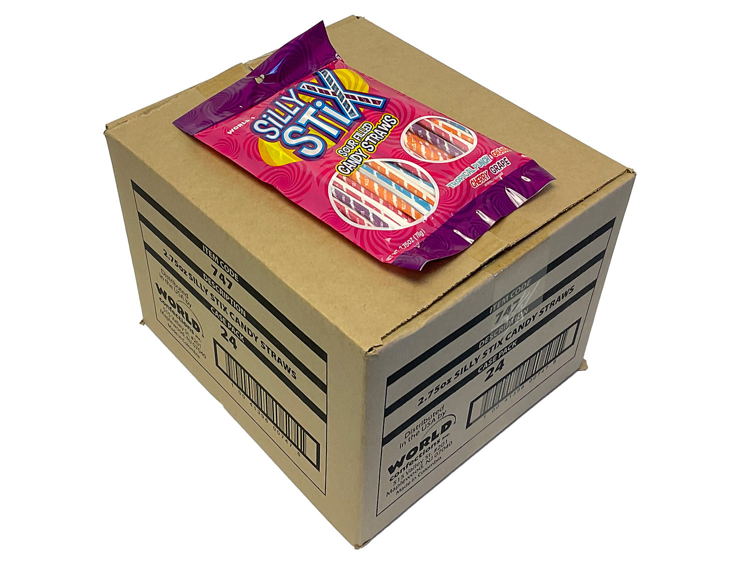 Silly Stix Straws - 2.75 oz bag - box of 24