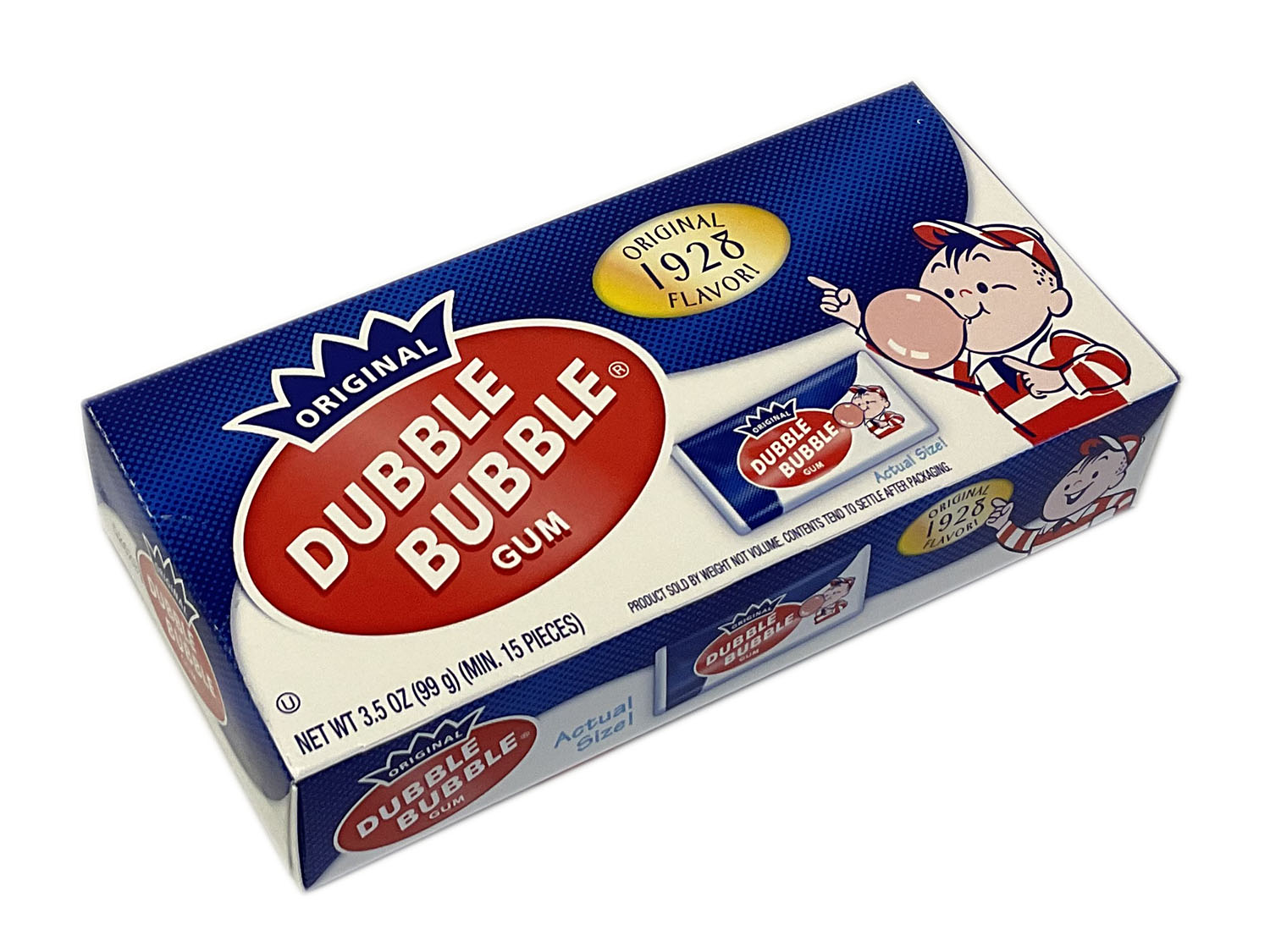 Dubble Bubble Gum (flat pack) 1928 flavor - 3.5 oz theater box