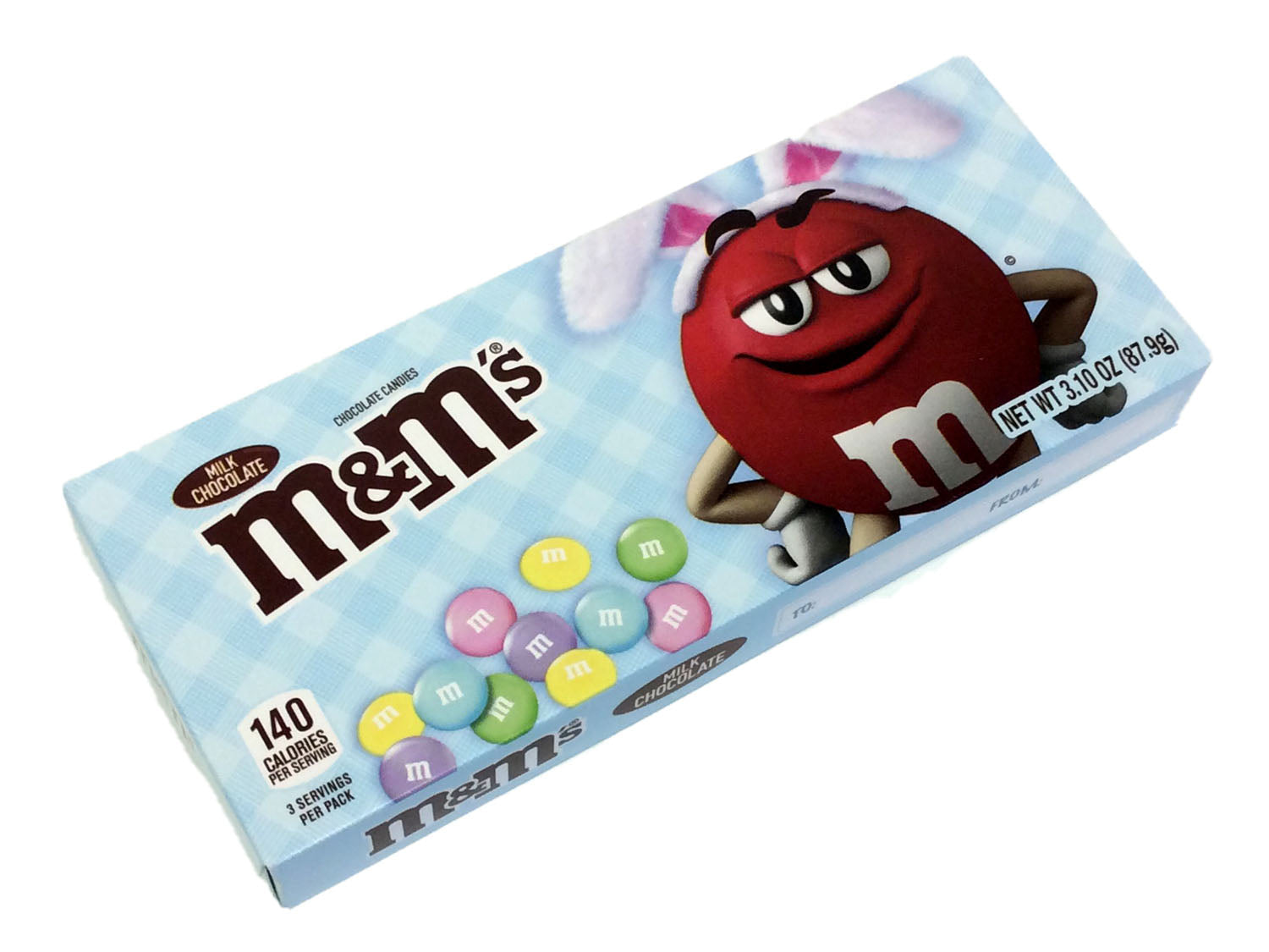 M&M'S Peanut Milk Chocolate Pastel Easter Candy Assortment Bag, 10