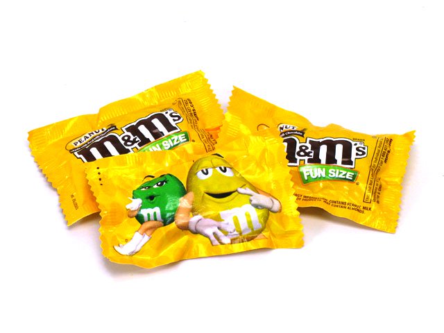 m&m peanut fun size