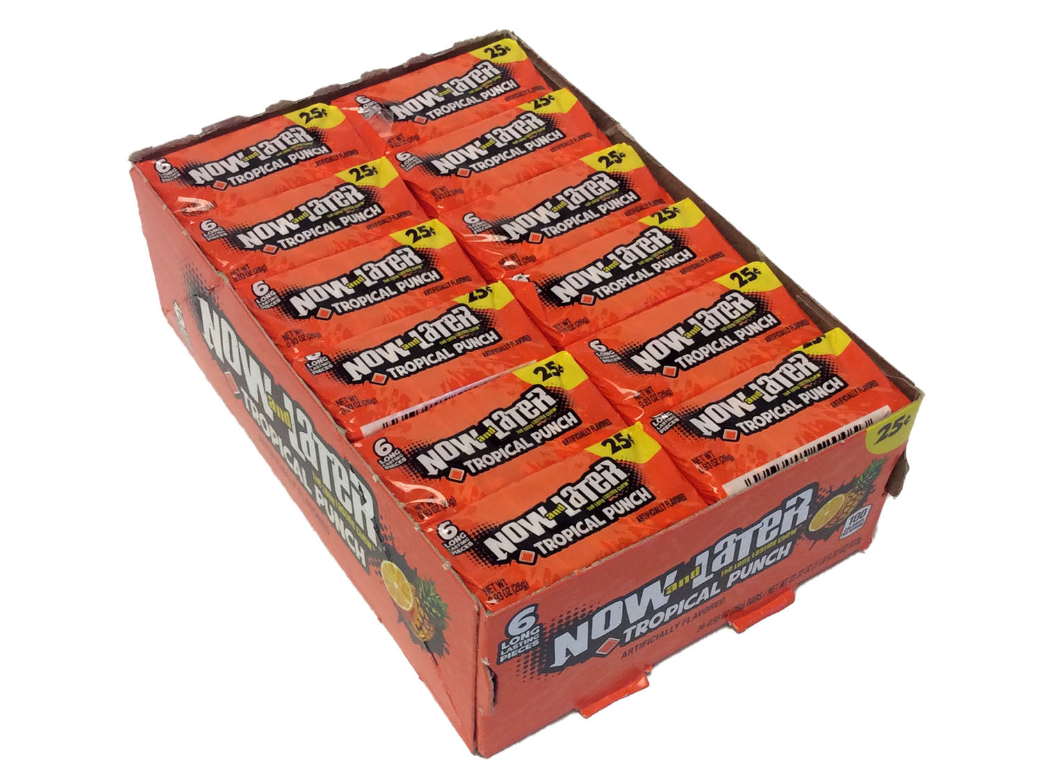 Now & Later - tropical punch - 0.93 oz pkg - box of 24 open