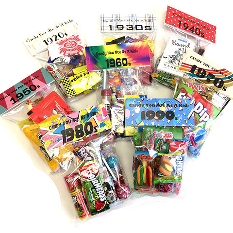 Candy you ate as a kid® decade bags collection