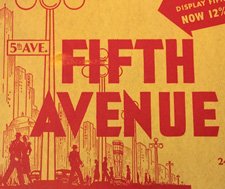 Vintage Fifth Avenue bar box detail