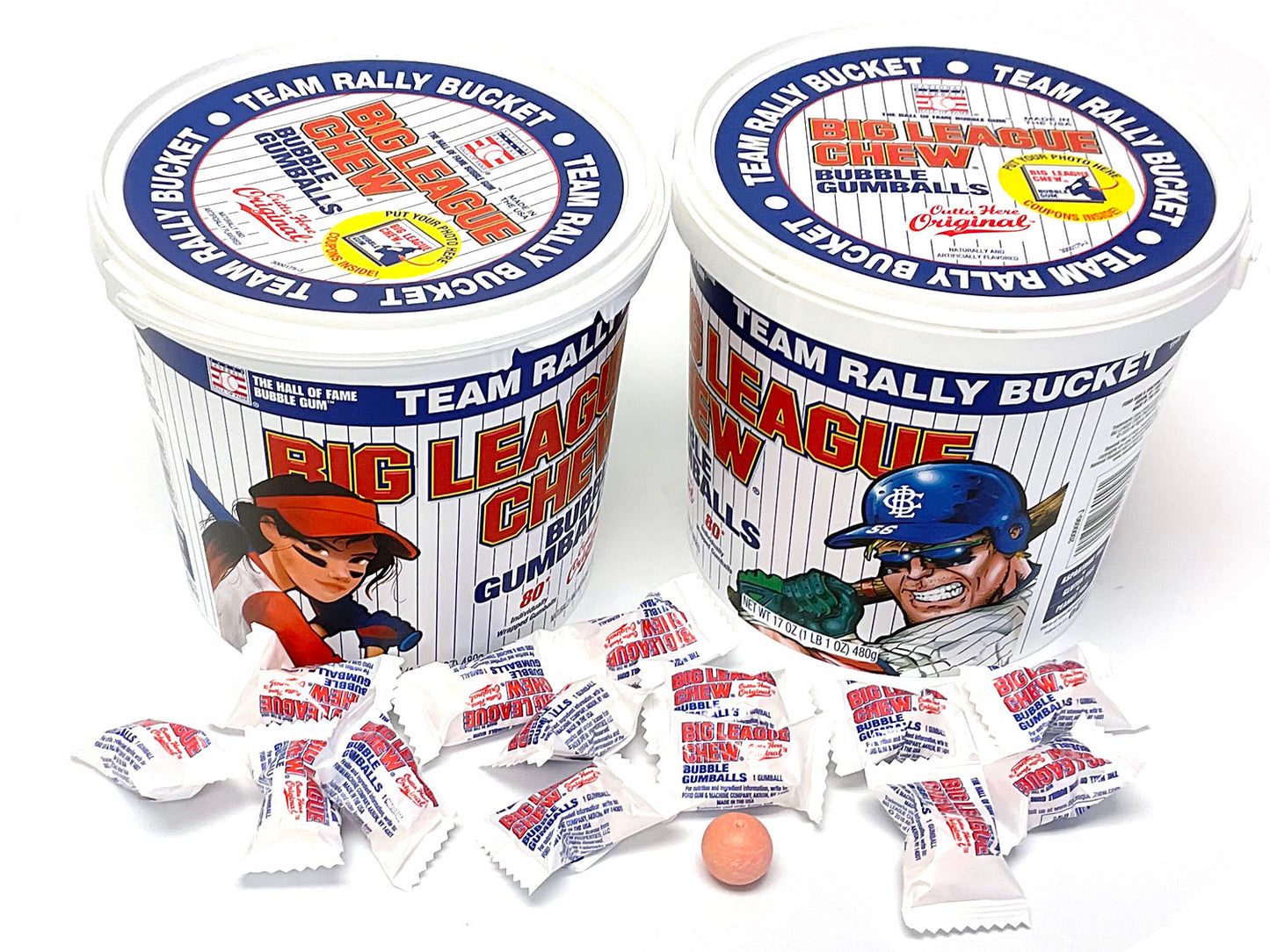 Big League Chew Bubble Gumball - Team Buckets front and back