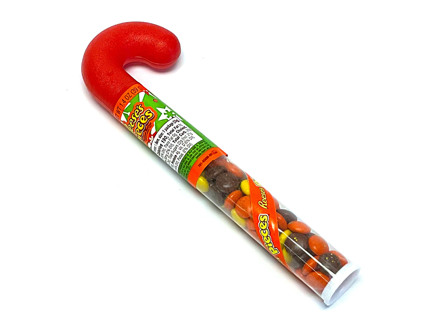 Candy Cane with Reese's Pieces - 1.4 oz - 8.5 inch