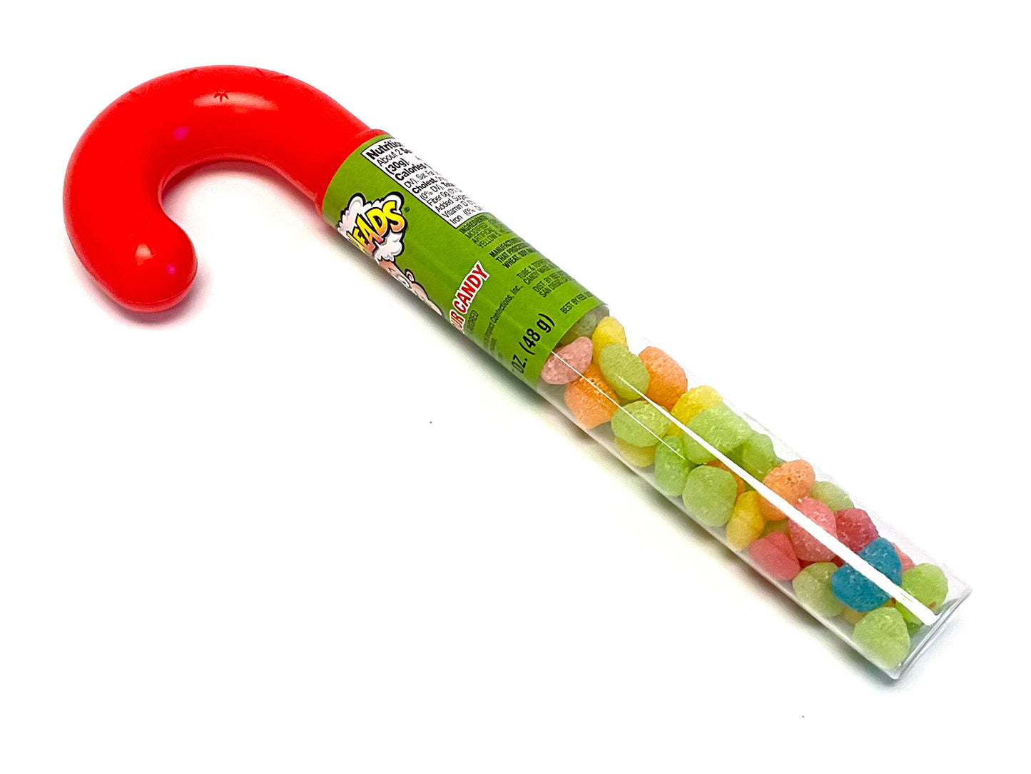 Candy Cane filled with Warheads Chewy Sours - 1.7oz 9 inch