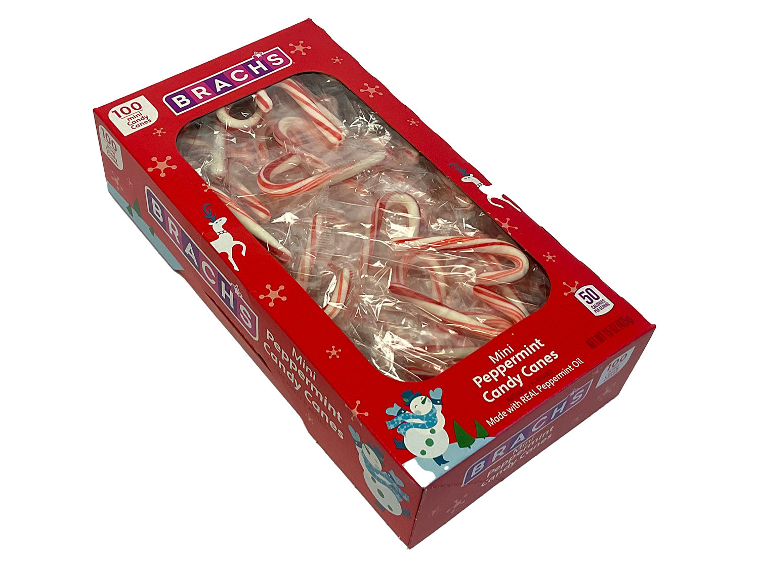 Candy Canes - Mini Red & White - 100 piece box