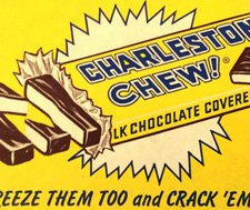 Vintage Charleston Chew box detail