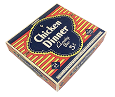 Vintage Chicken Dinner Candy Bar box