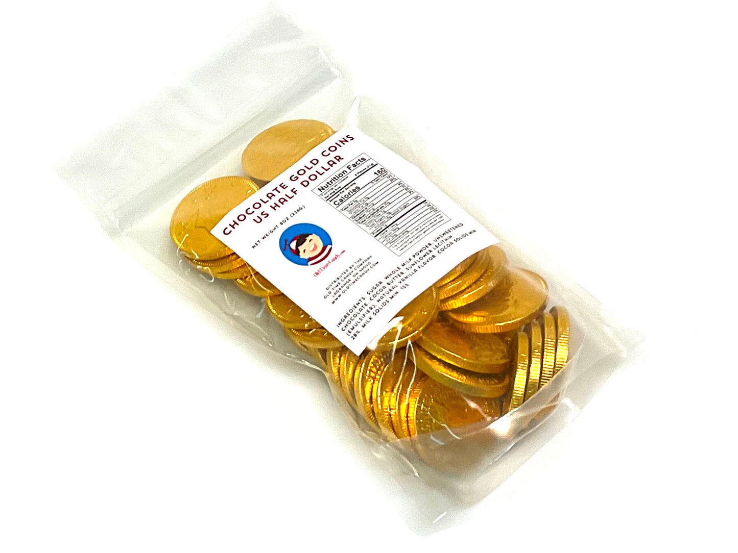 Chocolate Gold Coins - US Half Dollar - 8 oz bag