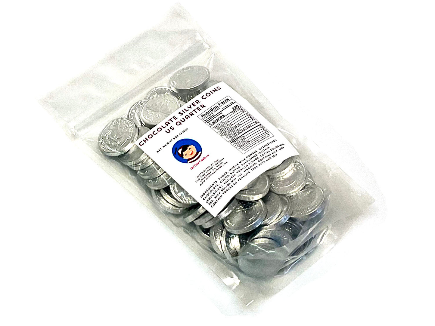 Chocolate Silver Coins - 8 oz bag