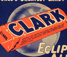 Vintage Clark Bar box detail