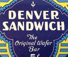Vintage Denver Sandwich candy bar box detail