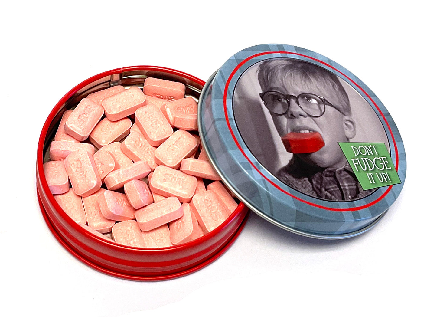 A Christmas Story Don't Fudge It Up - 1.2 oz tin open