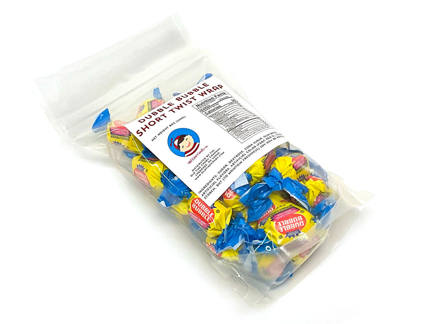 Dubble Bubble Gum - Short Twist Wrap - 8 oz bag