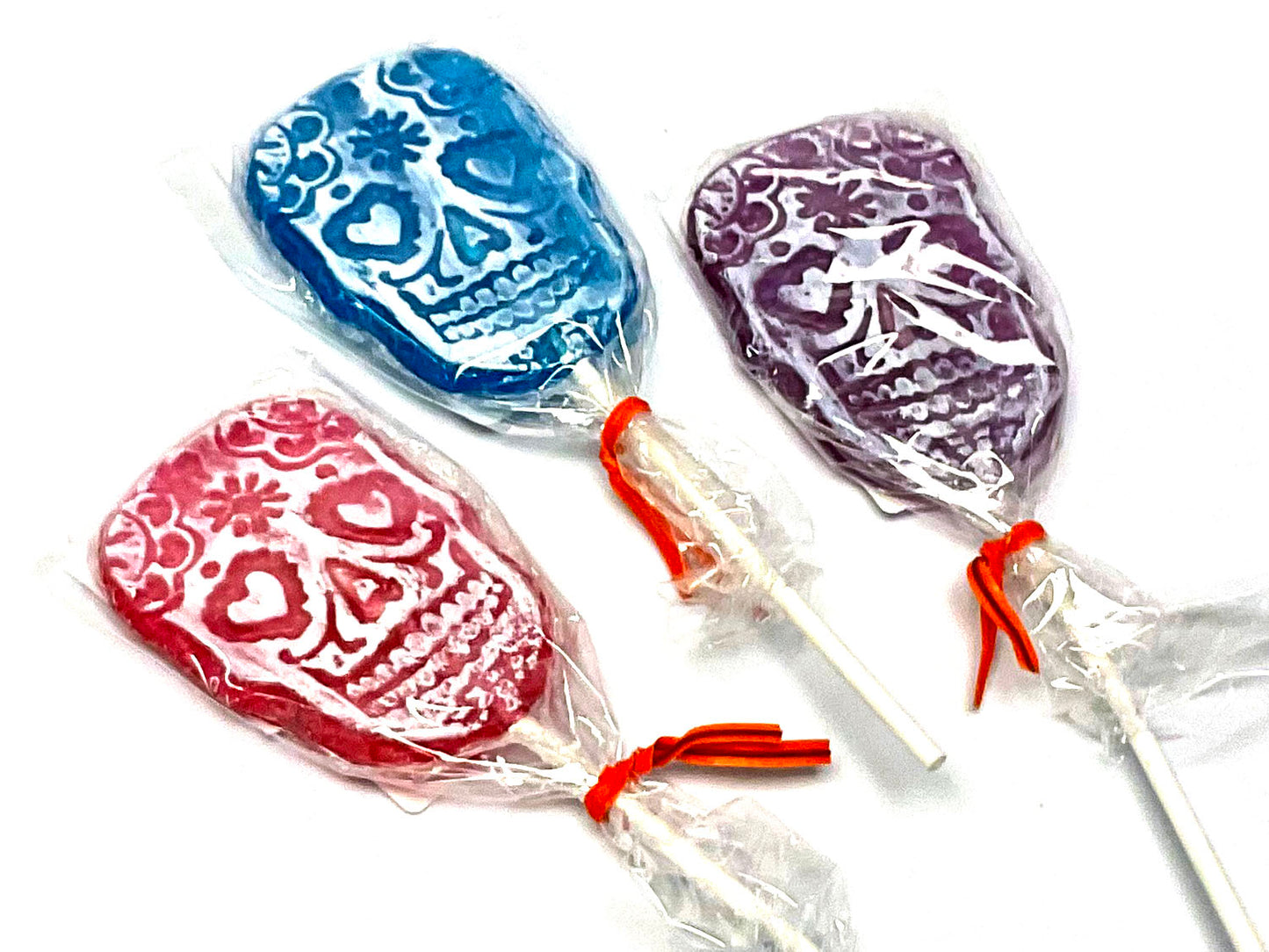 Frosted Sugar Skull Lollipop - 1 oz