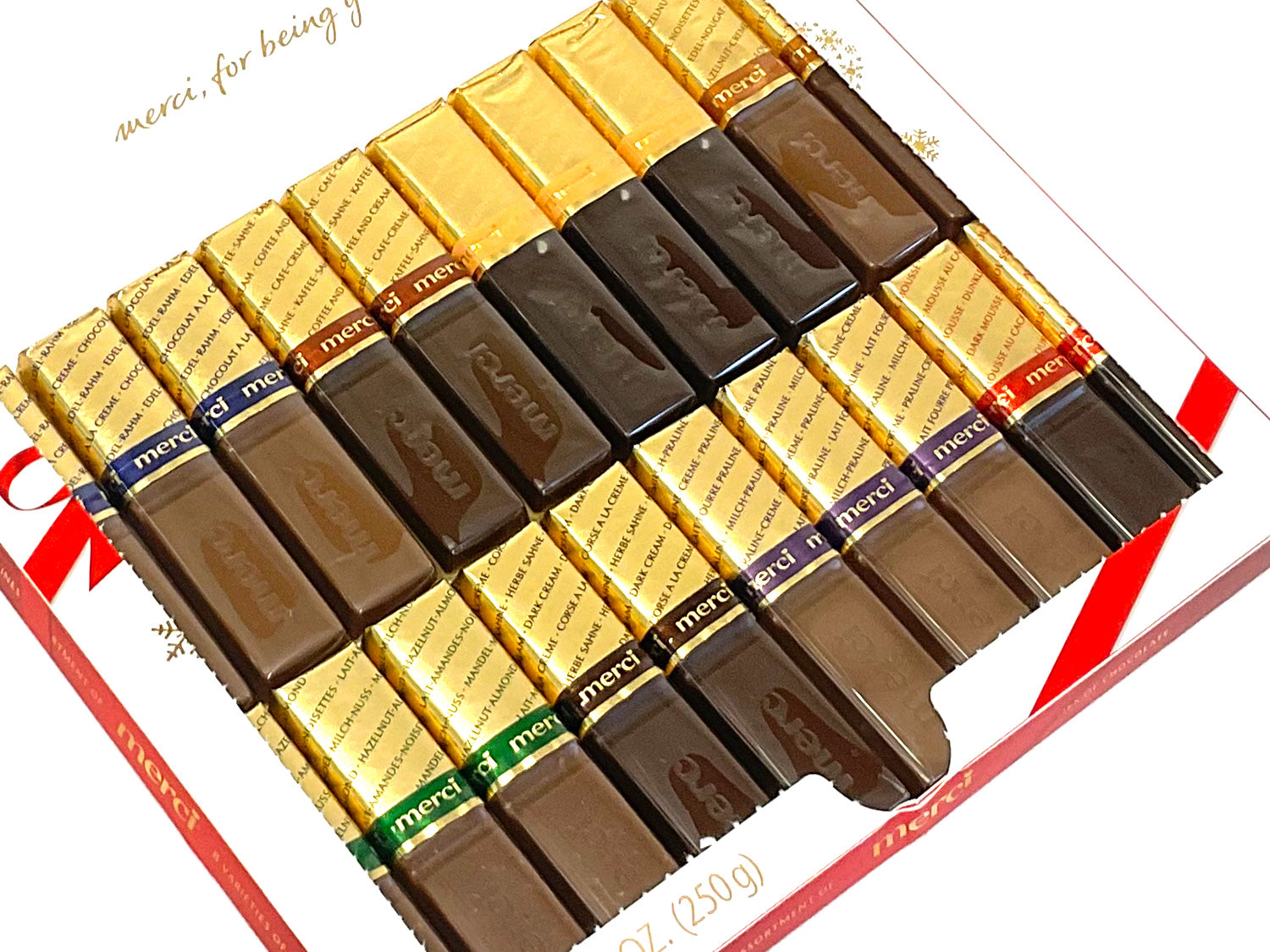 Merci Chocolates Gift Box - 8.8 oz - open
