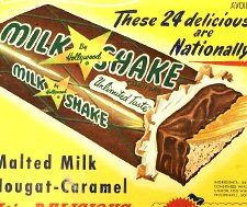 Vintage Milkshake candy box detail