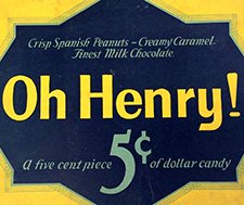 Vintage Oh Henry box detail