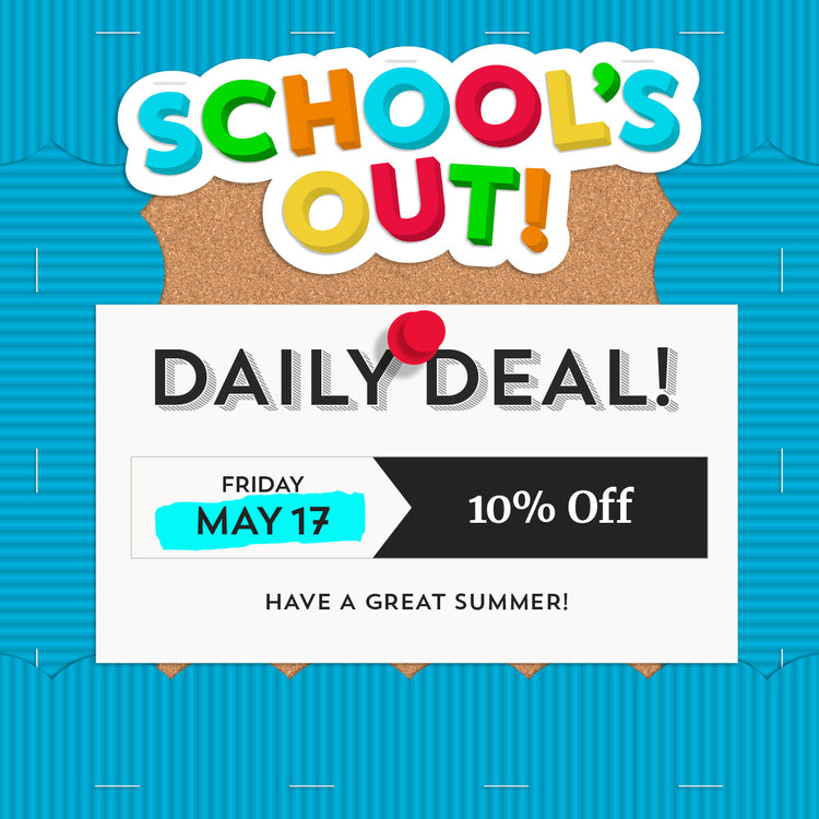 A bulletin board graphic highlighting a daily deal.