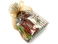 Party Favor Bag with candy - Gold Stripes