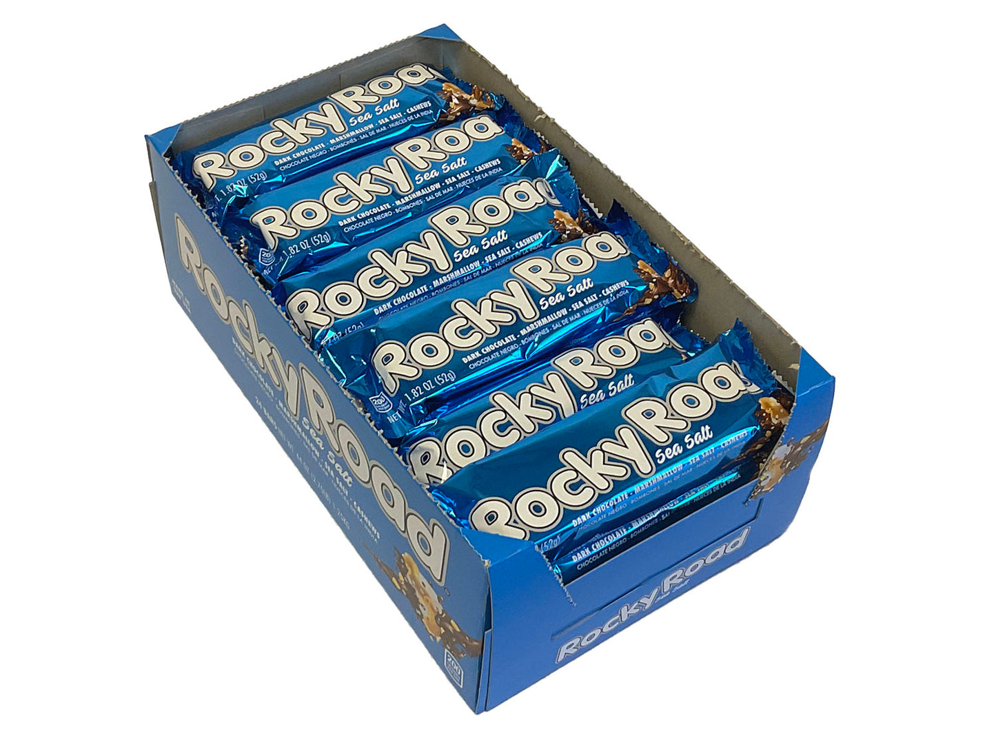 Rocky Road with Sea Salt - 1.82 oz bar - box  of 24 open