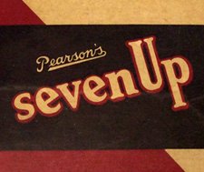 Vintage Seven Up candy box detail