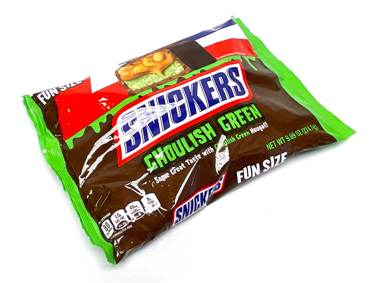 Snickers Ghoulish Green - Fun Size - 9.69 oz bag