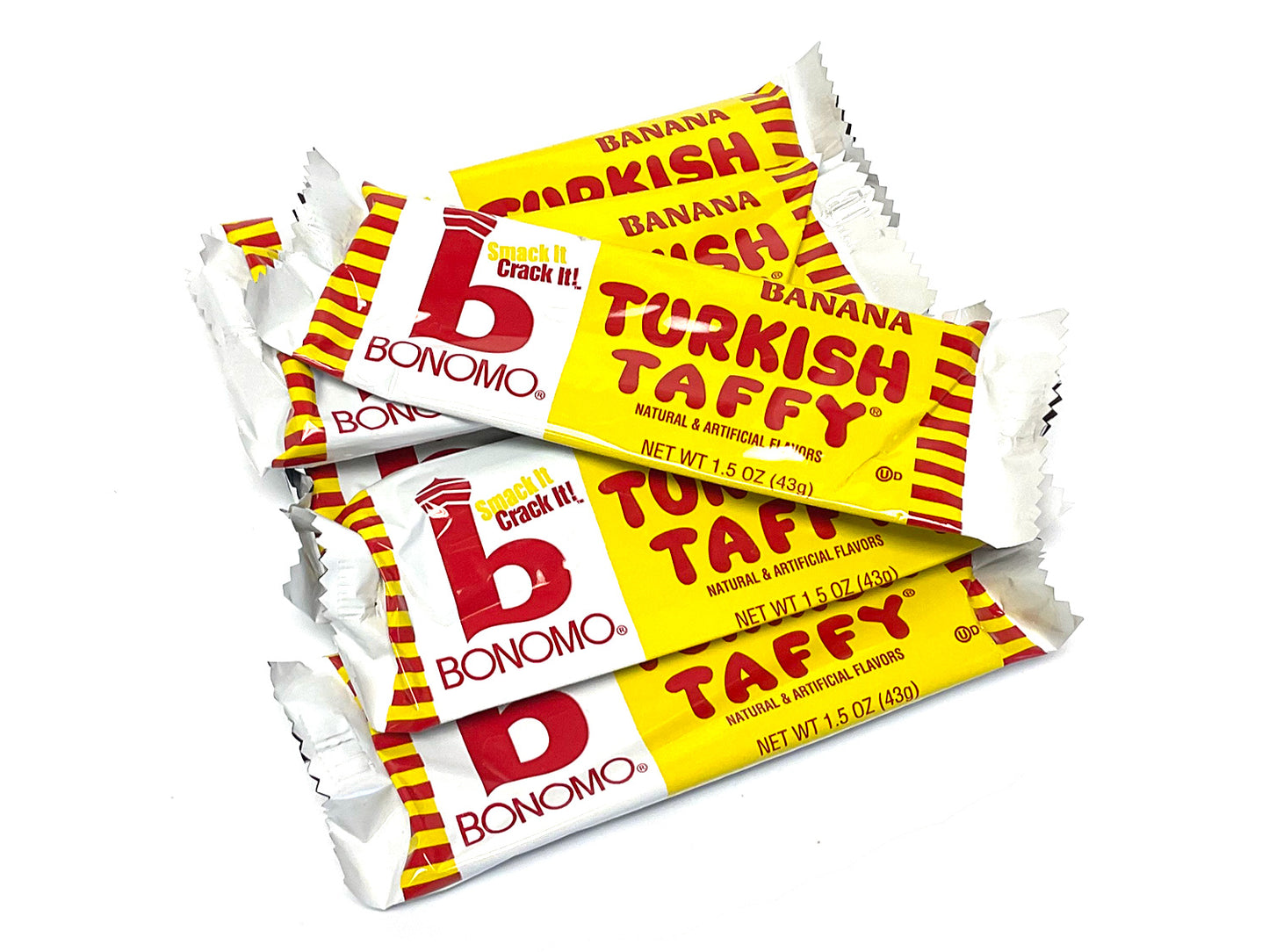Bonomo's Turkish Taffy - 1.5 oz banana bar - 6 bars