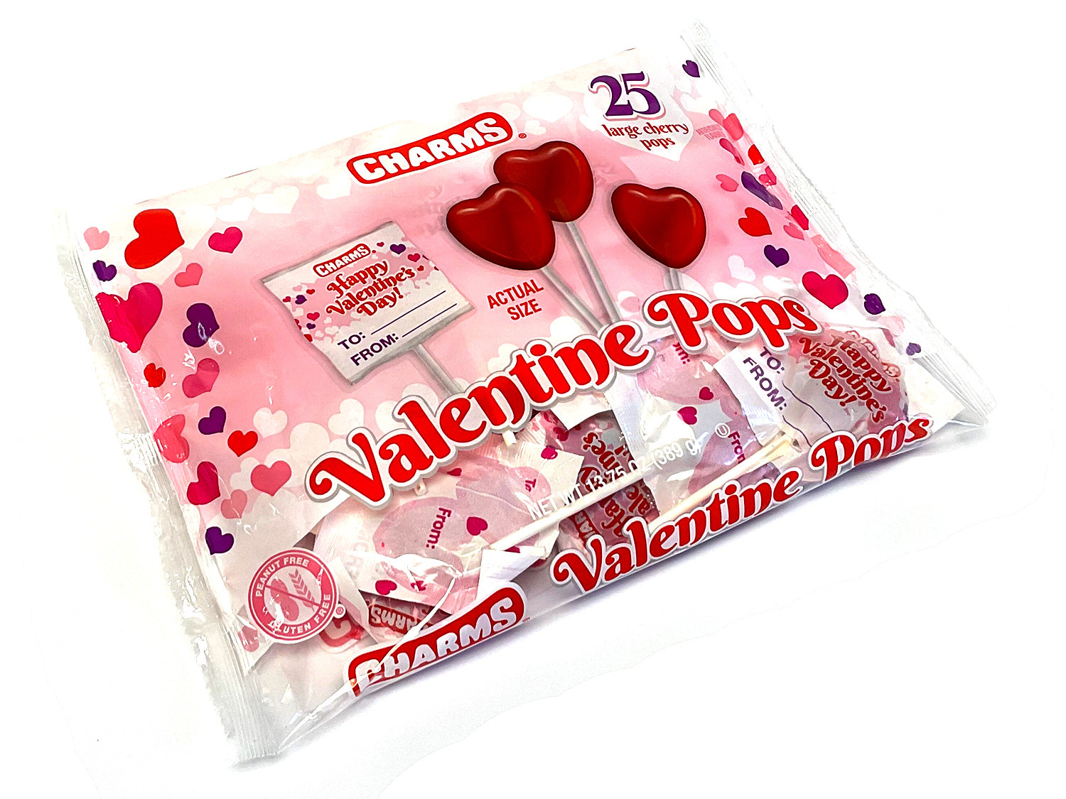 Charms Valentine Pops - 13.75 oz bag