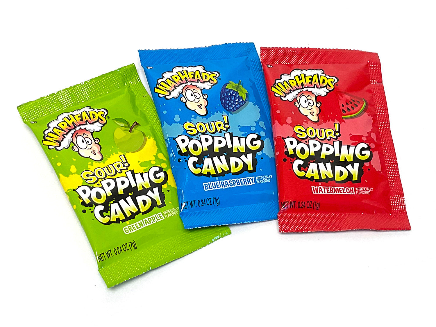 Warheads Sour Popping Candy - 3-pack open