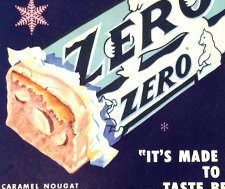 Vintage Zero candy bar box detail