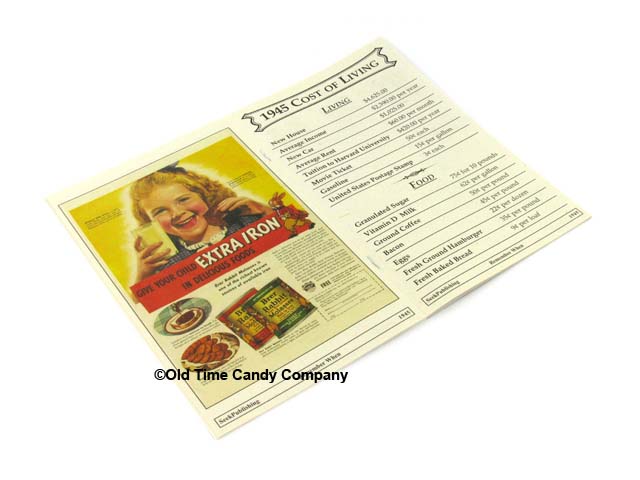 1945 Remember When Candy History Booklet 