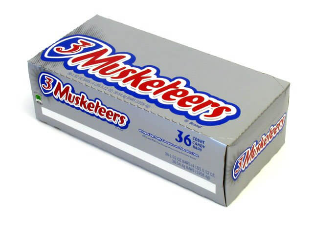 3 Musketeers - 1.92 oz bar - box of 36