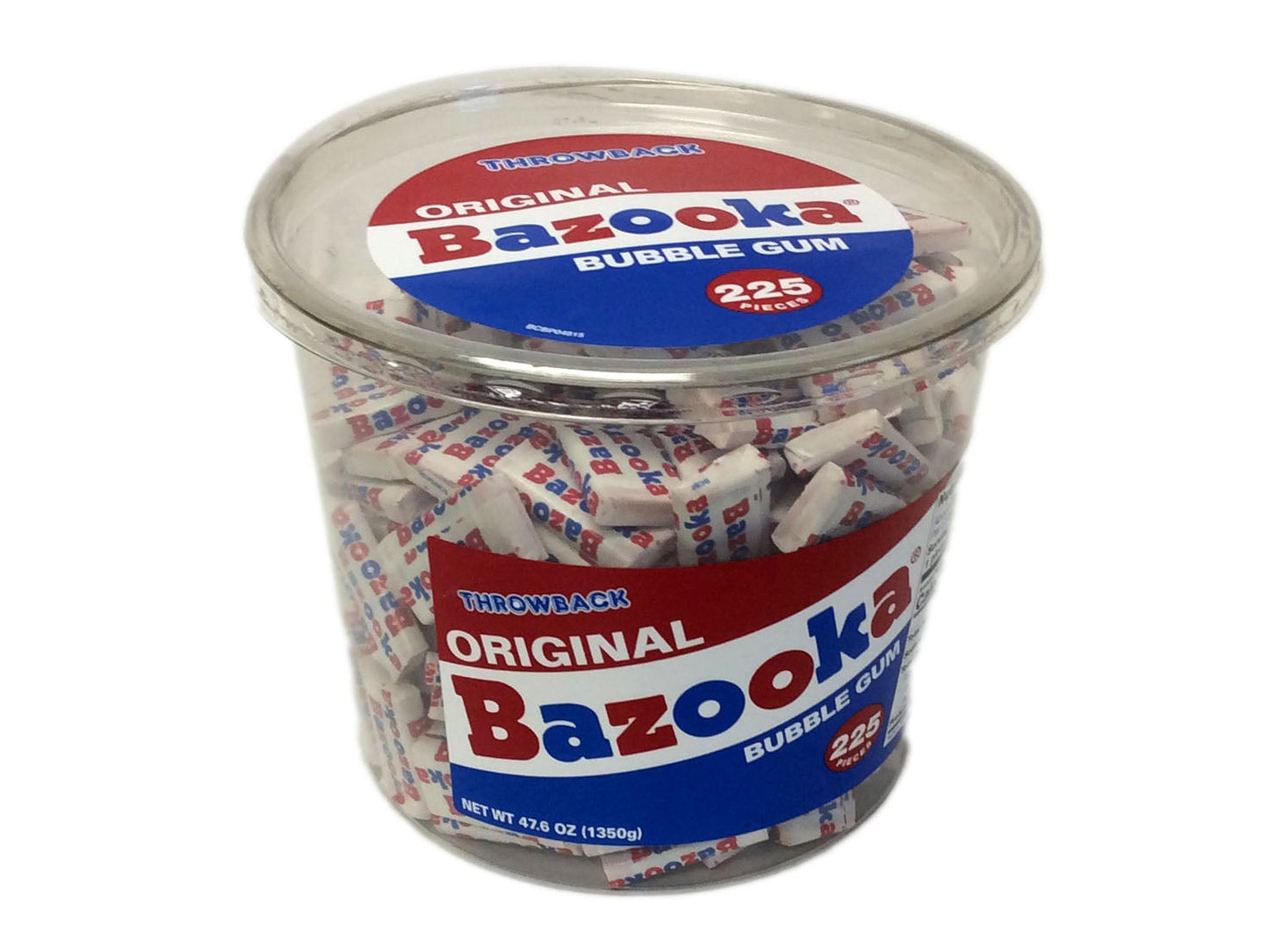Bazooka Bubble Gum - 225 piece plastic tub