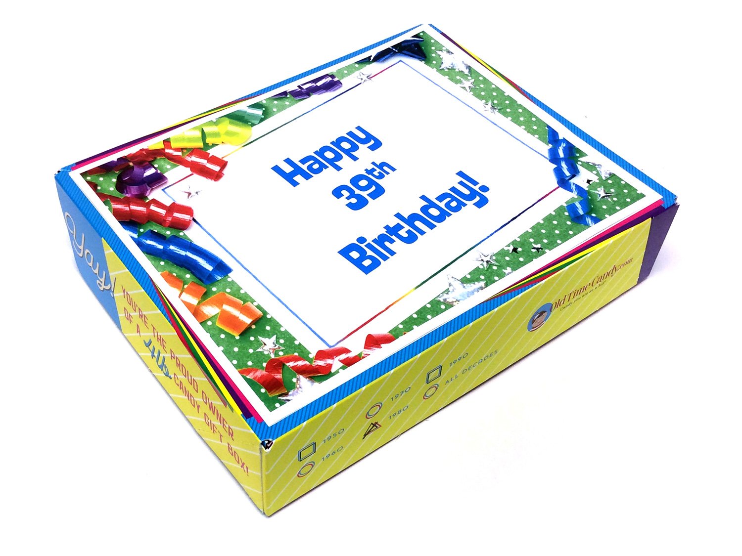 Birthday by the Numbers Decade Gift Box - Ribbons & Stars