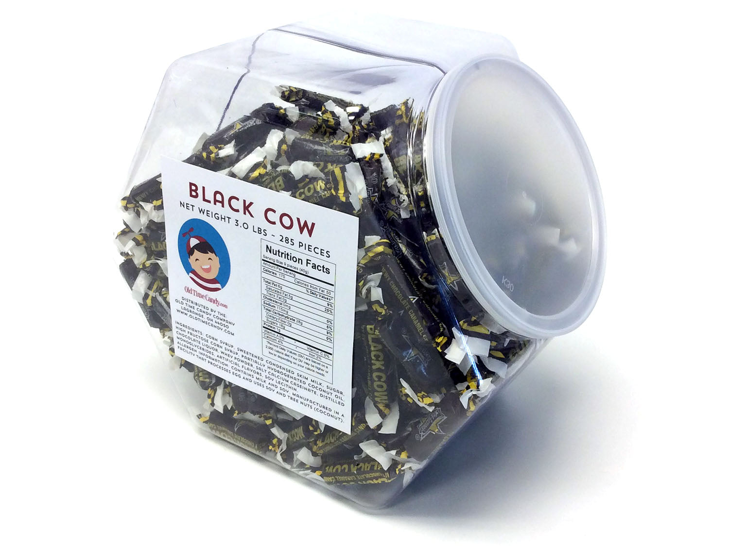 Black Cow bite size - 3 lb plastic tub
