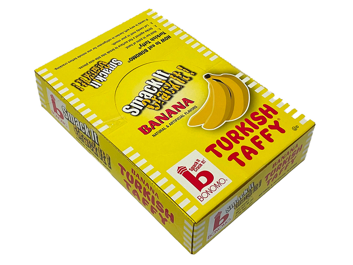 Bonomo's Turkish Taffy - 1.5 oz banana bar - box of 24