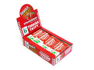 Bonomo's Turkish Taffy - 1.5 oz strawberry bar - box of 24 - open