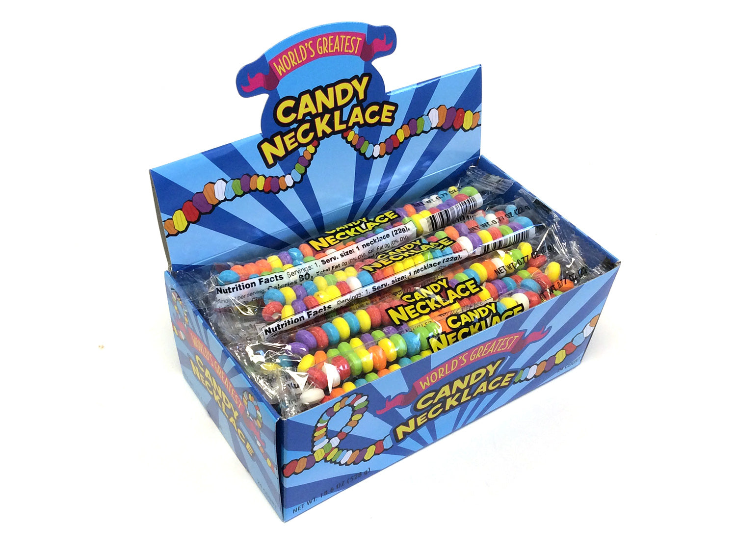 Candy Necklace - wrapped - box of 24 - open