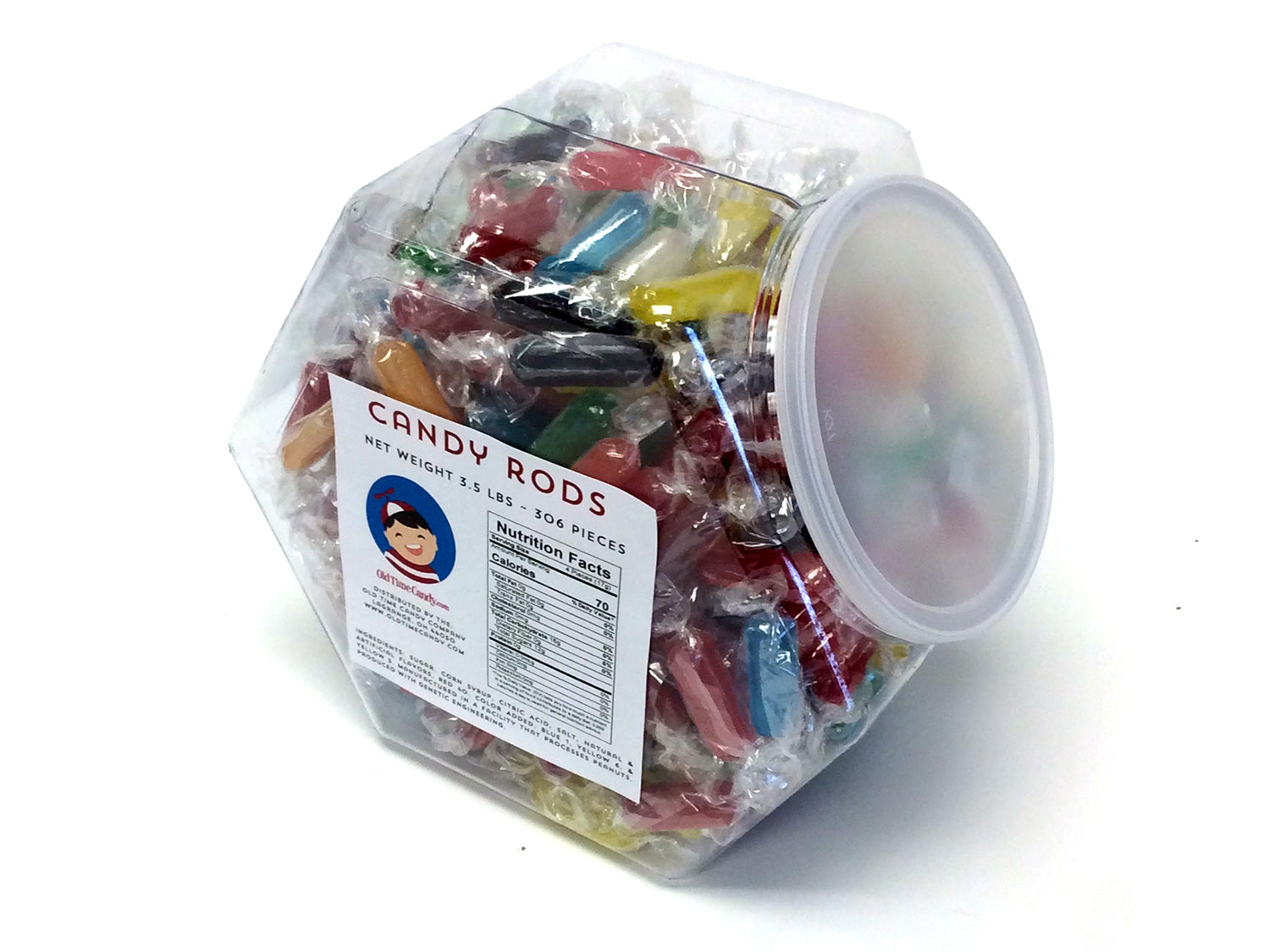 Candy Rods - 3.5 lb Plastic Tub (306 ct)