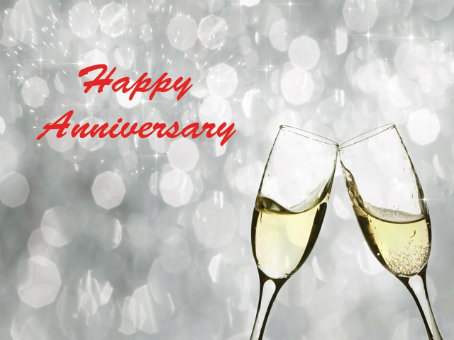 Anniversary Decade Gift Box - Champagne Glasses