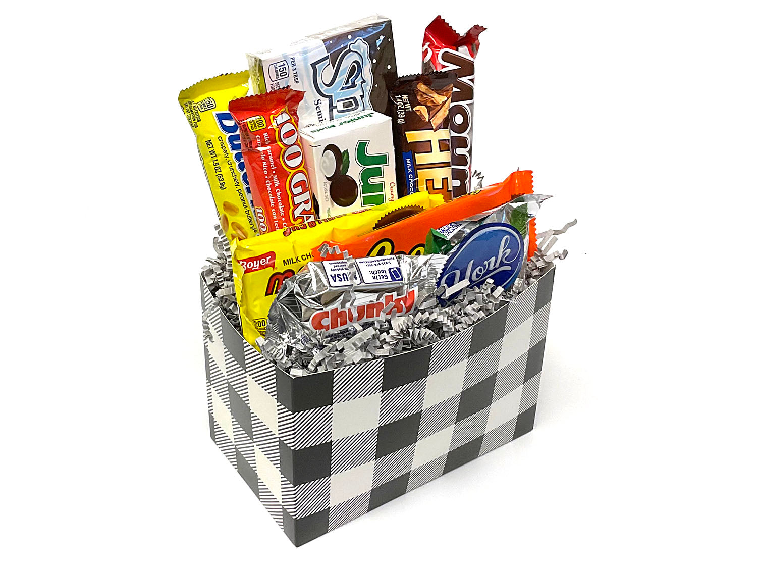 Chocolate Lovers Gift Box - Buffalo Plaid (unwrapped)