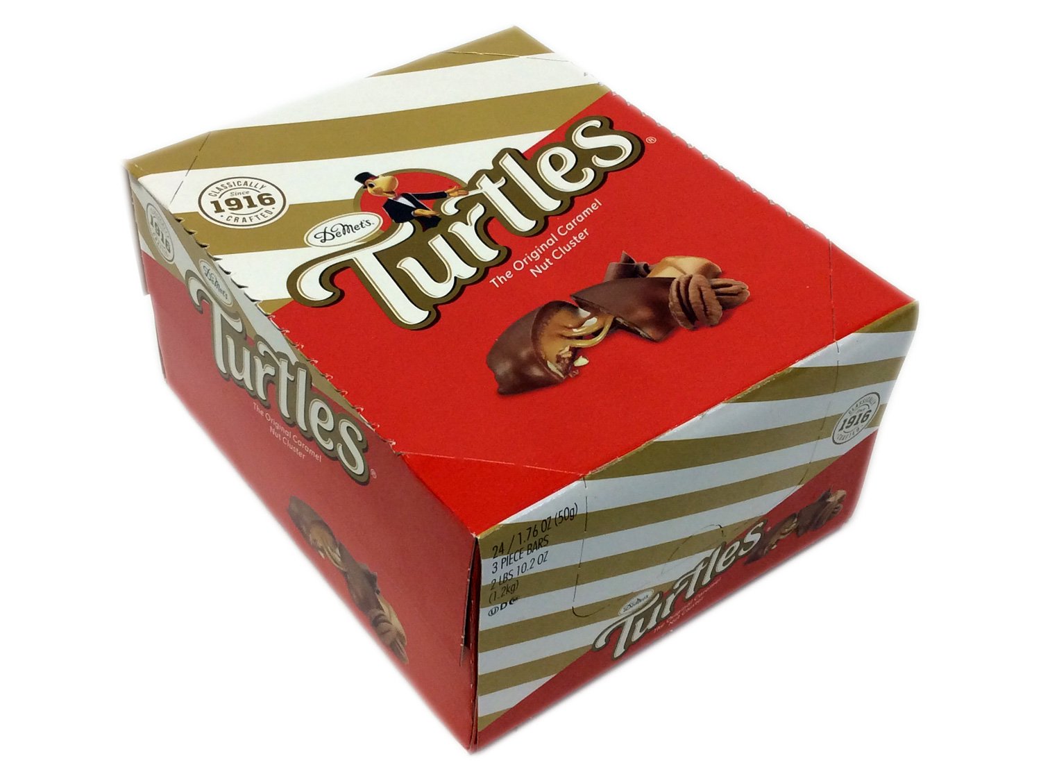 Turtles Original by DeMet's - 1.76 oz 3-piece bar - box of 24