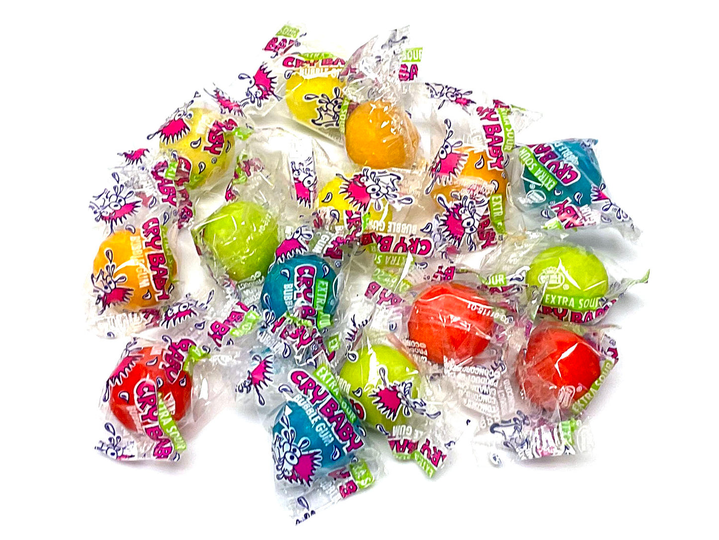 Cry Baby Extra Sour Bubble Gum - bulk 3 lb bag