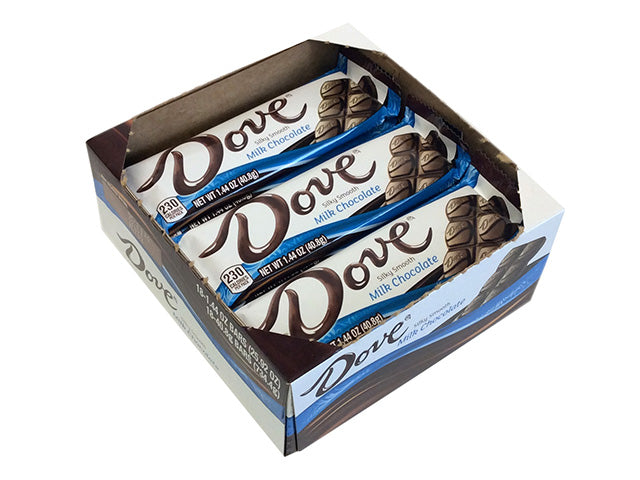 Dove Milk Chocolate 1.44 oz bar - box of 18 - open
